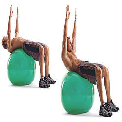 Abdominal Exercise Instructions: How to Perform Ball Crunch and Reach