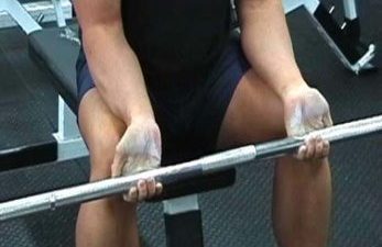 Biceps Exercise Instructions: Hang Over Barbell Curls